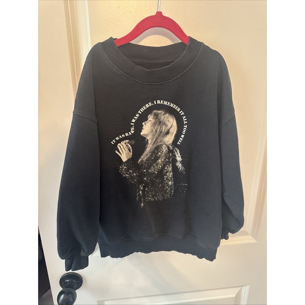 Taylor Swift Eras Tour Crewneck It Was Rare Black Youth Medium 2023 2024